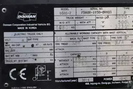 Wózki widłowe diesel 2014  Doosan D30S-7 (4)