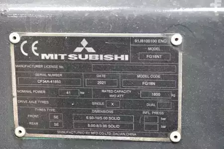 Wózki gazowe 2021  Mitsubishi FG18NT (4)