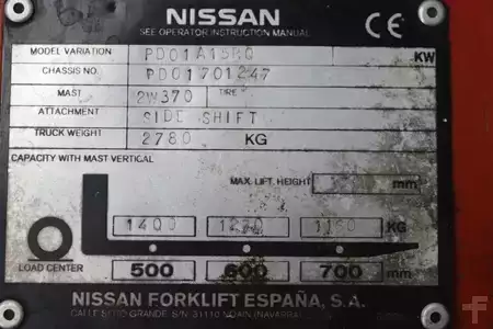 Gas gaffeltruck 2005  Nissan PD01A15PQ (4)