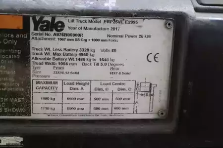 Elektryczne 4-kołowe 2017  Yale ERP25VL (4)