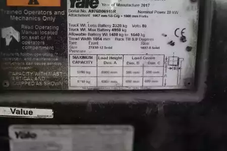 Electric - 4 wheels 2017  Yale ERP25VL (2)