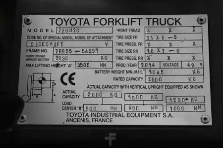 Carrelli elettrici 4 ruote 2014  Toyota 7FBH20 (4)