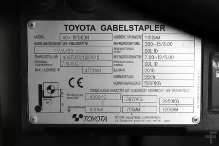 Diesel truck 2018  Toyota 40-8FD50N (2)