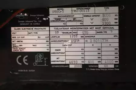 Wózki widłowe diesel 2009  Doosan D50C-5 (4)