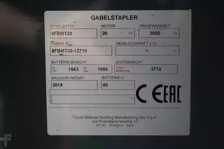 Carrelli elettrici 4 ruote 2019  Toyota 8FBMT30 (4)