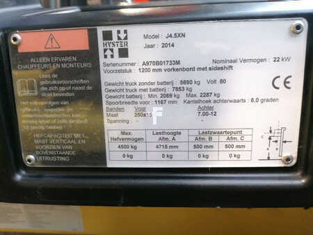 Elektromos 4 kerekű 2014  Hyster J4.5XN (11)