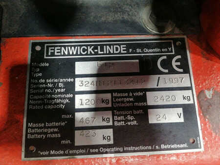 Elektro tříkolové VZV 1997  Linde E12 (11)