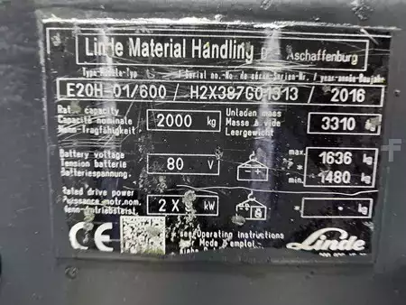 El truck - 4 hjulet 2016  Linde E20H-01/600 (11)