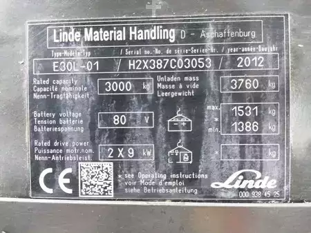 Carrelli elettrici 4 ruote 2012  Linde E30L-01 (11)