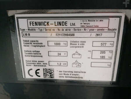 Ruční vysokozdvižný vozík 2017  Linde L10B (10) 