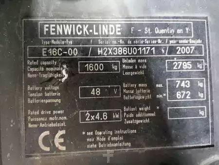 Electric - 3 wheels 2007  Linde E16C-00 (11)