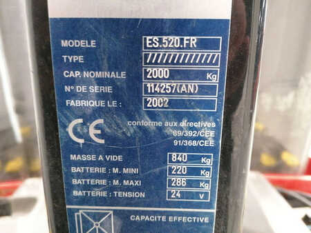 Porta-paletes elétrico 2002  Manitou ES.520.FR (10) 