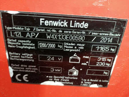 Apilador eléctrico 2014  Linde L12L AP (9) 