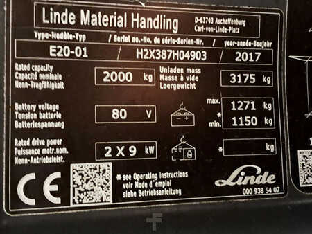 Elektro 4 Rad 2017  Linde E20-01 (12)