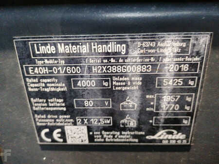 Electric - 4 wheels 2016  Linde E40H-01/600 (11)