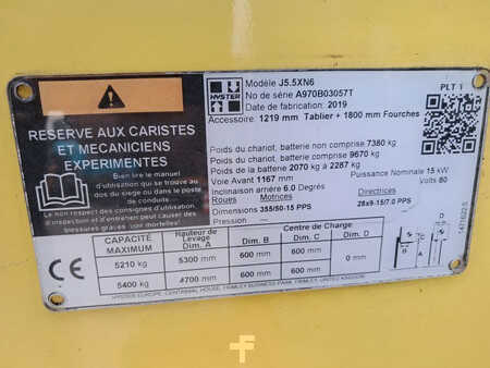Elektro čtyřkolový VZV 2019  Hyster J5.5XN6 (9)