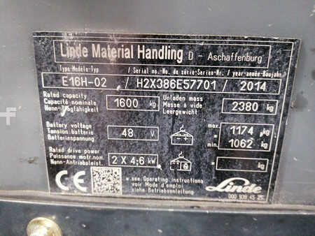 Elektro tříkolové VZV 2014  Linde E16H-02 (12)