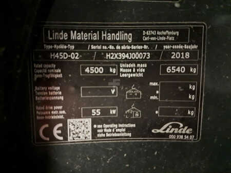 Wózki widłowe diesel 2018  Linde H45D-02 (11)