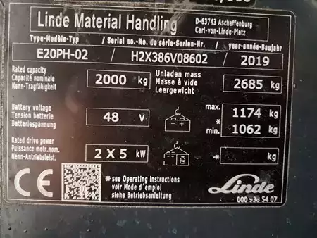 Electric - 4 wheels 2019  Linde E20PH-02 (11)