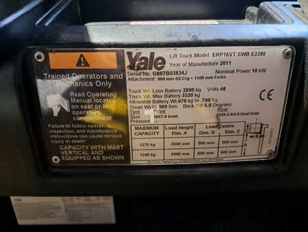 Elektro tříkolové VZV 2011  Yale ERP16VT (11)