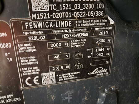 Elektro tříkolové VZV 2019  Linde E20L-02 (11)