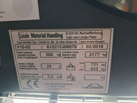 Wózek do komisjonowania poziomego 2018  Linde V10-02 (11)