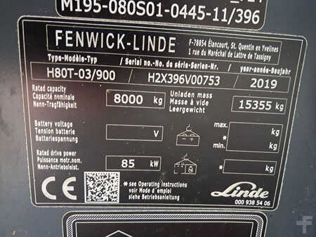 Wózki gazowe 2019  Linde H80T/03-900 (11)