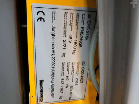 Reach Truck 2016  Jungheinrich EFG 216k (12)