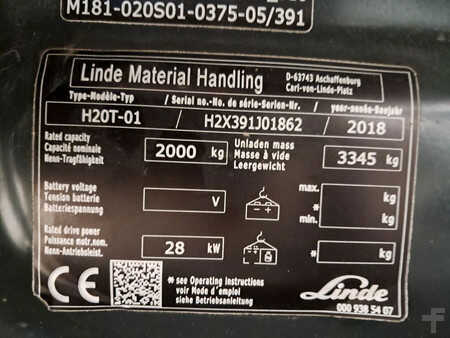 Wózki gazowe 2018  Linde H20T-01 (11)