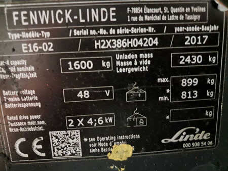 Elektryczne 3-kołowe 2017  Linde E16-02 (11)