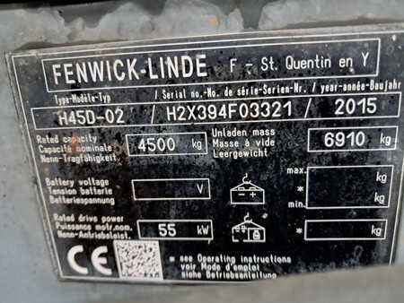 Wózki widłowe diesel 2015  Linde H45D-02 (11)