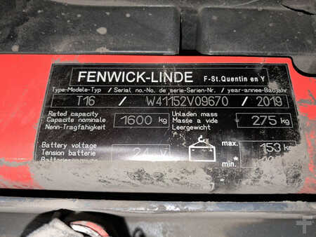 Transpaleta eléctrica 2019  Linde T16 (9)