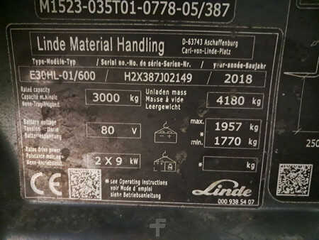 Elektryczne 4-kołowe 2018  Linde E30HL-01/600 (11)