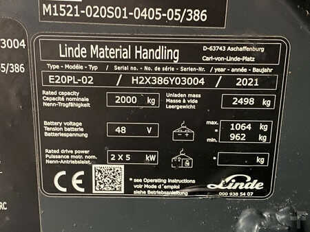 El Truck - 4-hjul 2021  Linde E20PL-02 (11)