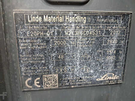 4-wiel elektrische heftrucks 2012  Linde E20PH-01 (10)
