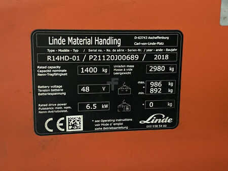 Rækketruck  Linde R14HD-01 (9)