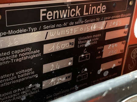 Nízkozdvižný vozík 2015  Linde T16 (9)