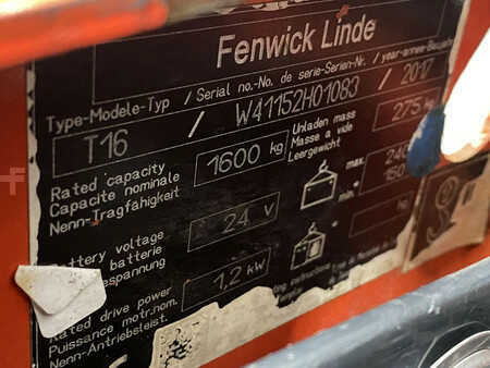 Nízkozdvižný vozík 2017  Linde T16 (9)