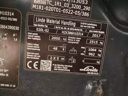 Eléctrica de 3 ruedas  Linde E20L-02 (12)