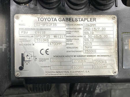 Dieselstapler 2015  Toyota 02-8FDJF35 (11)
