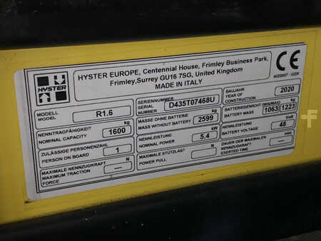 Rækketruck  Hyster R1.6 (20)