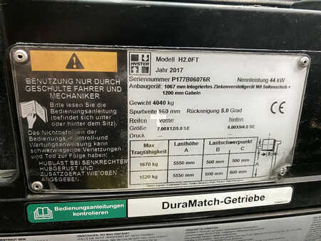 LPG VZV 2017  Hyster H2.0FT (9)