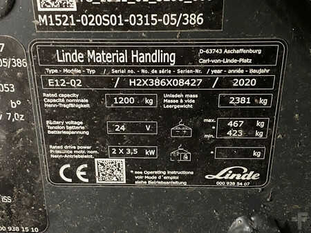 Eléctrica de 3 ruedas 2020  Linde E12-02 (11)