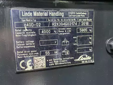 Carretilla elevadora diésel 2016  Linde H40D-02 (11)