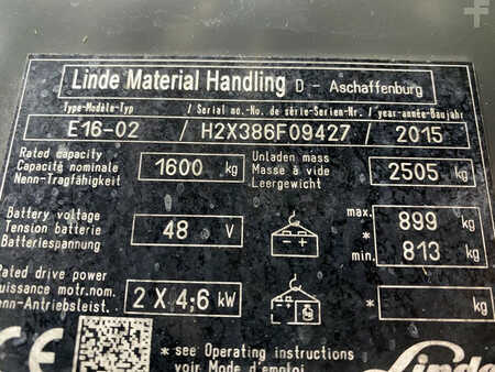 Elektrisk- 3 hjul 2015  Linde E16-02 (11)