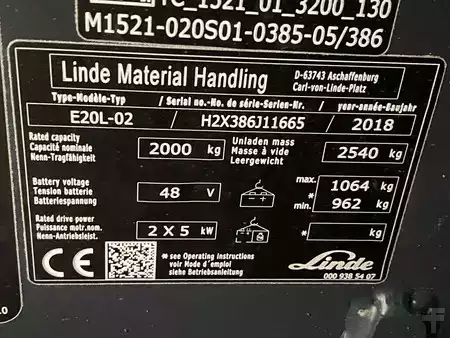 Electric - 3 wheels 2018  Linde E20L-02 (11)