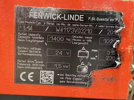 Apilador eléctrico 2019  Linde L14 (9)