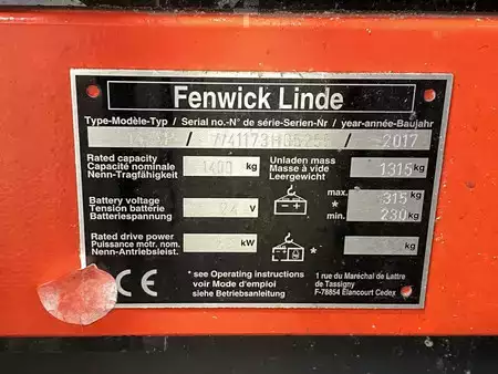 Apilador eléctrico 2017  Linde L14 AP (9)