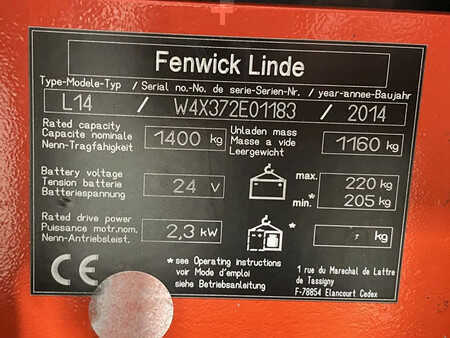 Hochhubwagen 2014  Linde L14 (9)