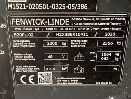 Eléctrica de 4 ruedas 2020  Linde E20PL-02 (11)